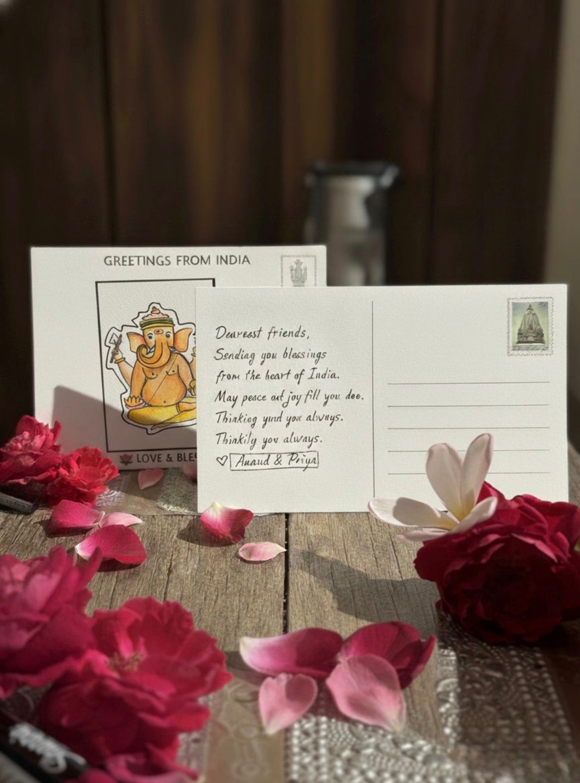 Devotional cards close up